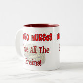 神経のナースは"すべての頭脳"のギフト持っています ツートーンマグカップ (正面左)