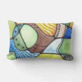 神経カラフル芸術 ランバークッション (正面)