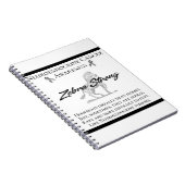 神経内分泌がん認識度ゼブラストロング ノートブック (右側)