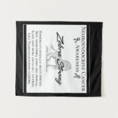 神経内分泌がん認識度ゼブラ強 タペストリー (正面(横))