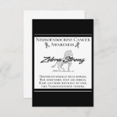 神経内分泌がん認識度ゼブラ強 ノートカード (正面/裏面)