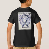 神経内分泌がん認識度リボンエンジェルティー Tシャツ (裏面)