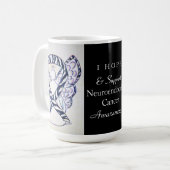 神経内分泌がん認識度リボンエンジェルマグ コーヒーマグカップ (正面左)