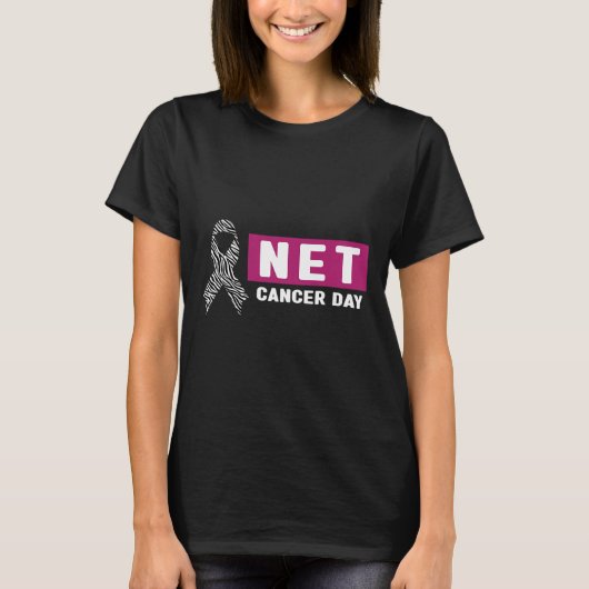 神経内分泌がん認識度- World NET Cance Tシャツ (正面)