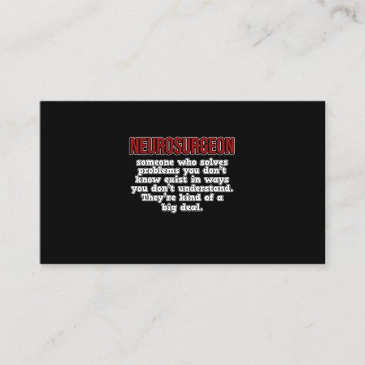 神経外科医の外科医学博士の神経学の成績 エンクロージャーカード (正面)