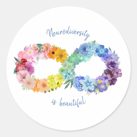 神経多様性が美しい ラウンドシール (正面)