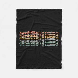 神経多様性が美しい – 自閉症意識 フリースブランケット