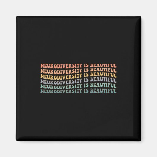 神経多様性が美しい – 自閉症意識 マグネット (正面)