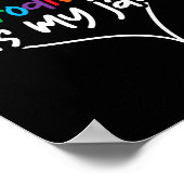 神経多様性は私のジャムハート自閉症の意識Te ポスター (角)