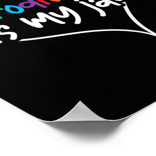 神経多様性は私のジャムハート自閉症の意識Te ポスター (角)