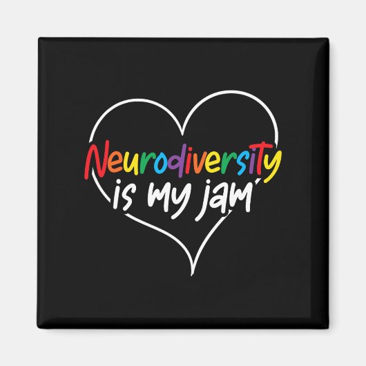 神経多様性は私のジャムハート自閉症の意識Te マグネット (正面)