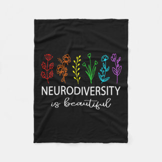 神経多様性は美しい自閉症意識の男性W フリースブランケット