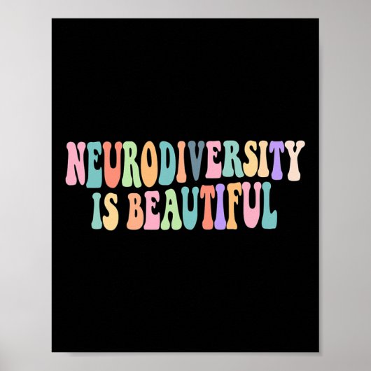 神経多様性は美しい自閉症意識 ポスター (正面)