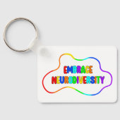 神経多様性を受け入れる |神経発散性認識度 キーホルダー (裏面)