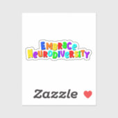 神経多様性を受け入れる |神経発散性認識度 シール (シート)
