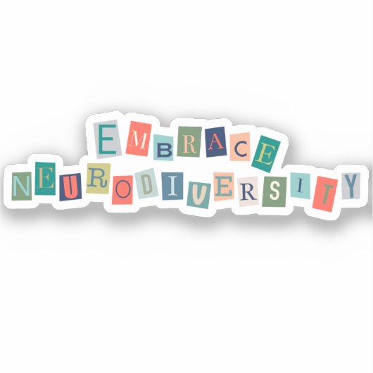 神経多様性を受け入れる |神経発散性認識度 シール (正面)