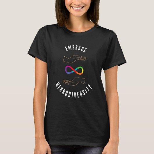 神経多様性を受け入れる ADHD 自閉症 読字障害 Tシャツ (正面)