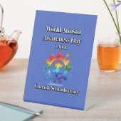 神経多様性を大切に。世界自閉症啓発デー 台座サイン (インサイチュ)