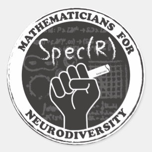 神経多様性ステッカーの数学者 ラウンドシール