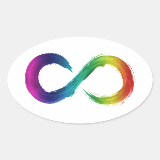 神経多様性ステッカー 楕円形シール (正面)