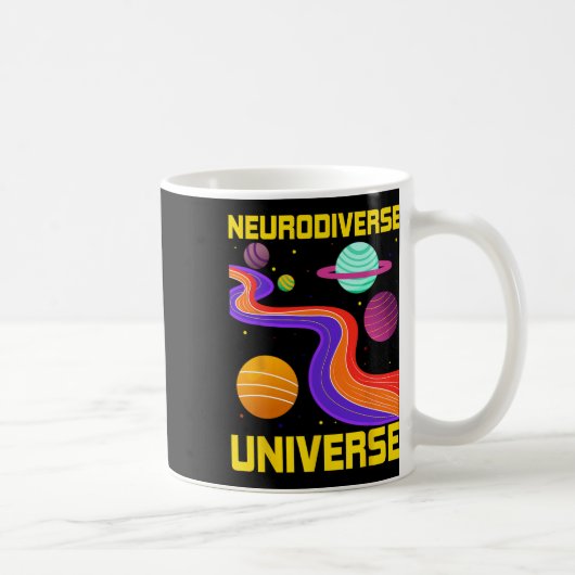 神経多様性宇宙ニューロダイバーシティ自閉症A コーヒーマグカップ (右)
