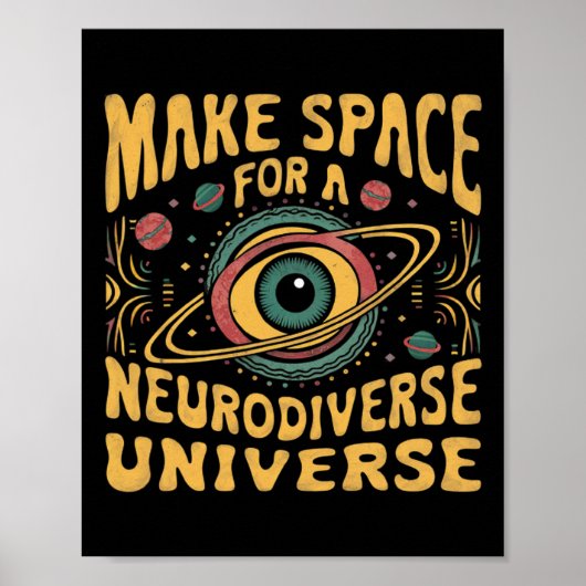 神経多様性宇宙ニューロダイバーシティ自閉症A ポスター (正面)