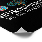 神経多様性我々は全考えく異なる脳の自律 ポスター (角)