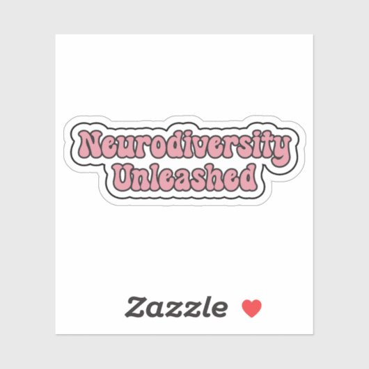 神経多様性放出ピンク神経発散性文字 シール (シート)