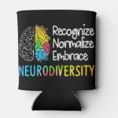 神経多様性祝、スペクトル。脳 缶クーラー (裏面)