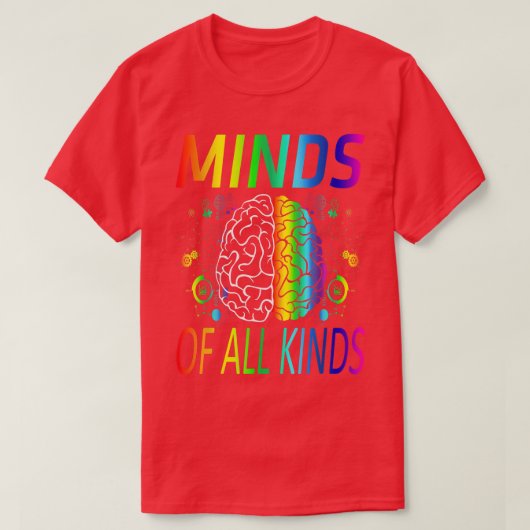 神経多様性脳シャツADHD自閉症意識 Tシャツ (デザイン正面)