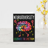 神経多様性脳自閉症の認識Asd Adhd男性 カード (黄色い花)