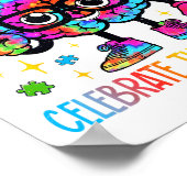 神経多様性脳自閉症の認識Asd Adhd ポスター (角)