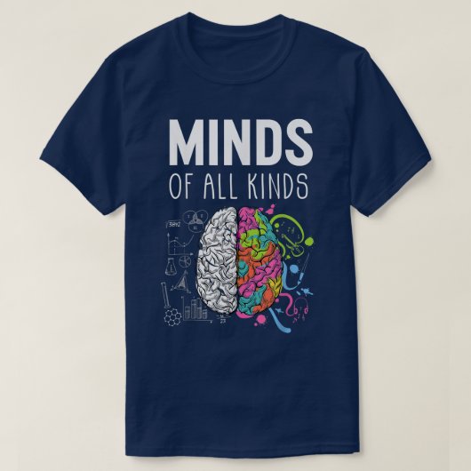 神経多様性脳ADHD自閉症意識 Tシャツ (デザイン正面)