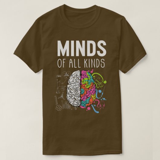 神経多様性脳ADHD自閉症意識 Tシャツ (デザイン正面)