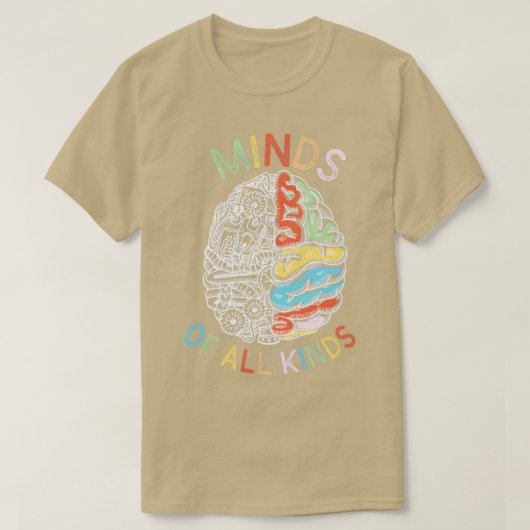 神経多様性自閉症を抱く Tシャツ (デザイン正面)