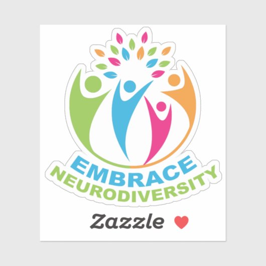 神経多様性自閉症スペクトラムカラフルかわいい シール (シート)