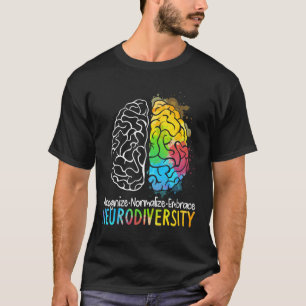 神経多様性自閉症スペクトルAsd Adhd Rainbow Br Tシャツ