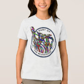 神経多様性自閉症ユニーク脳 トライブレンドＴシャツ (正面)