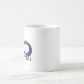 神経多様性自閉症受容虹ボタン コーヒーマグカップ (中央)