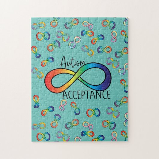 神経多様性自閉症受容虹 ジグソーパズル (縦)