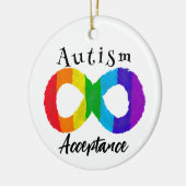 神経多様性自閉症受容虹 セラミックオーナメント (左)