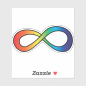 神経多様性自閉症認識受容虹 シール (シート)