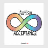 神経多様性自閉症認識受容虹 シール (シート)