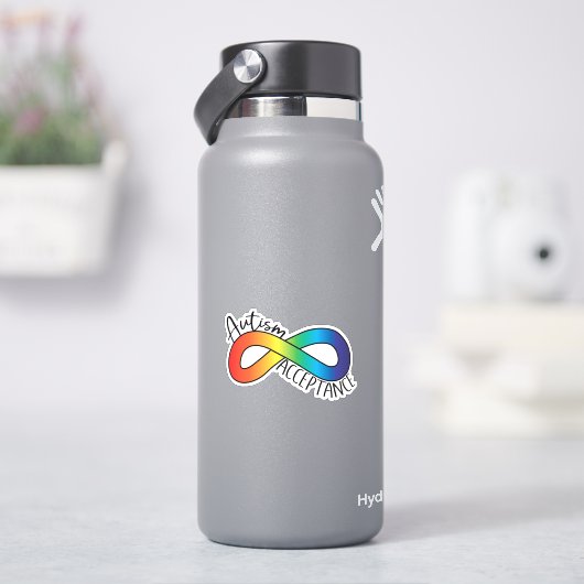 神経多様性自閉症認識受容虹 シール (HydroFlask)