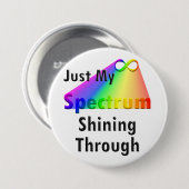 神経多様性輝くを通じたスペクトル 缶バッジ (正面&裏面)