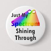 神経多様性輝くを通じたスペクトル 缶バッジ (正面)