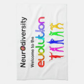 神経多様性進化へようこそ キッチンタオル (縦)