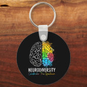 神経多様性 – 自閉症スペクトルAsd Adhd Rainbow キーホルダー (正面)