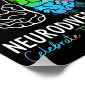 神経多様性 – 自閉症スペクトルAsd Adhd Rainbow ポスター (角)