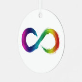 神経多様性（自閉症、適応など） メタルオーナメント (正面左)